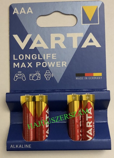 VARTA LONGLIFE MAX POWER AAA elem 4 DB / CS   4703