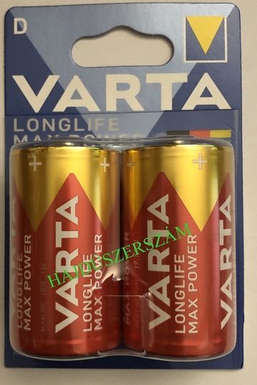 VARTA LONGLIFE MAX POWER  D  góliát  2 DB / CS   4720
